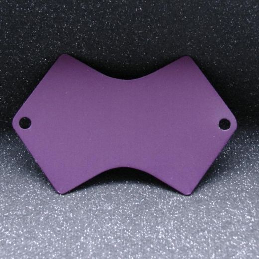 Plaque anodisée, courbée, 61x44 mm, violet