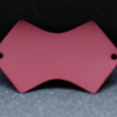 Plaque anodisée, courbée, 61x44 mm, rouge